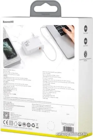 Внешний аккумулятор Baseus GaN PPNLD-C02 10000mAh (белый)