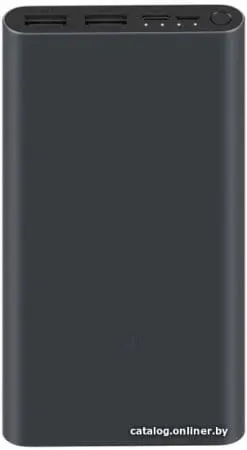 Внешний аккумулятор Xiaomi Mi Power Bank 3 PLM13ZM 10000mAh (черный)