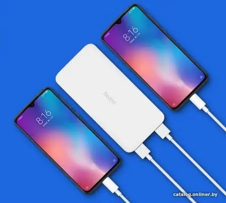 Внешний аккумулятор Xiaomi Redmi Power Bank 10000mAh (белый, китайская версия)