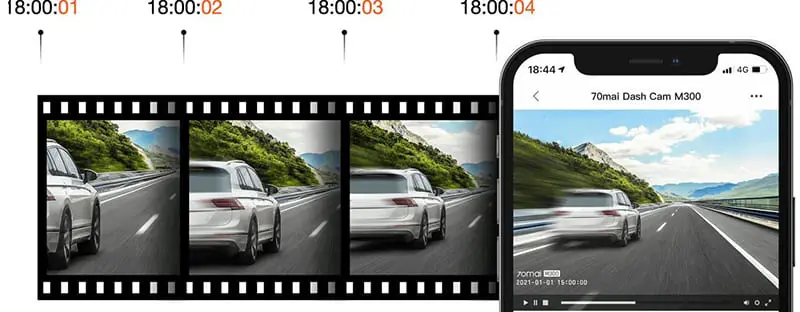 Видеорегистратор 70mai Dash Cam M300 Розовое золото - 5