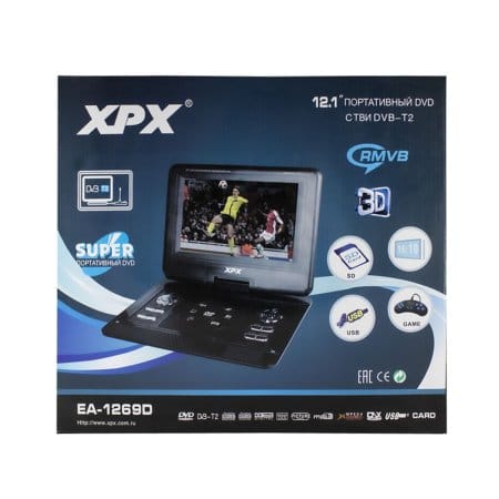 Портативный DVD XPX EA-1269D Портативный DVD XPX EA-1269D