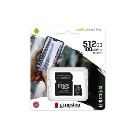 Карта памяти Kingston Canvas Select Plus microSDXC 512GB (с адаптером) Карта памяти Kingston Canvas Select Plus microSDXC 512GB (с адаптером)